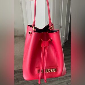 Love Moschino Red Bucket Shoulder Bag